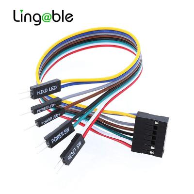 China Power Button Cable Lingable 8Pin ATX Motherboard PC Host Power Switch Dupont Adapter Cable For Lenovo Motherboard PC Host Shell Front Panel for sale