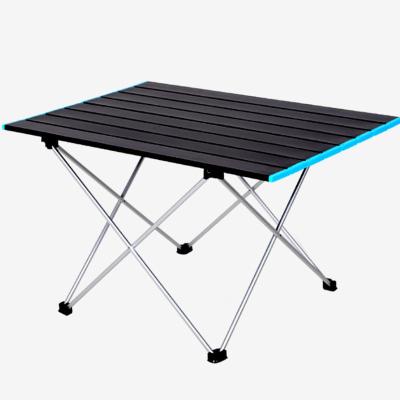 China Amazon View BBQ Party Picnic Outdoor Table Ultralight Aluminum Durable Material BBQ Roll Up Portable Folding Outdoor Camping Table Desk for sale