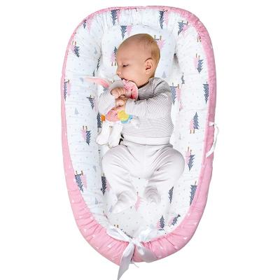 China Forest Pink Breathable Baby Nest Co-Sleeping Portable Crib Baby Hutch for sale