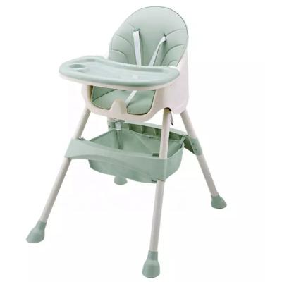 China Safety Comfortable Baby Dining Chair Baby Elevated Feeding Chair Portable Kids Table Dining Chair Foldable Adjustable Height Multifunctional Food Chair With Cushion for sale