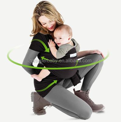 China 95% cotton and 5% spandex 4-in-1 baby wrap sling carrier for newborns for sale