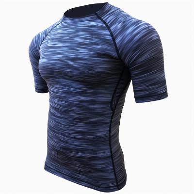 China High Quality Anti-Wrinkle Manufacturer Short Sleeve Stitch Knitted Rash Guard Men's T-shirt Gym Clothing Quick Dry T-Shirts For Sublimation for sale