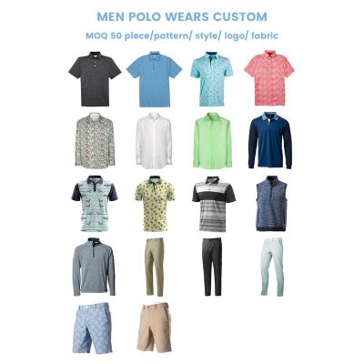 China Custom Made Anti-Wrinkle Golf Apparel Manufacturer Men Polo T-Shirts Pants Set Women Golf Boys Polo Shirts Polo Vest High Quality Children for sale