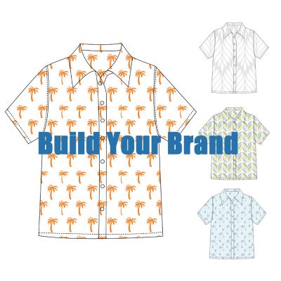 China Anti-pilling Logo Plus Size Men Shirts Wholesale Custom Printed Casual Design Aloha Hawaiian Shirts For Men Shirt Summer Short Sleeve for sale