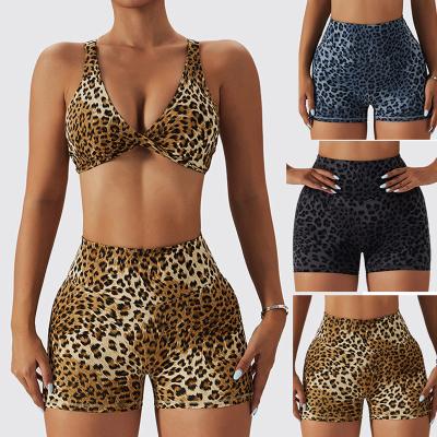 China Camouflage Nude Quick-Dry Breathable Fitness Shorts Pants Womens High Waist Tight Running Sports Shorts Leopard Print Yoga Shorts for sale