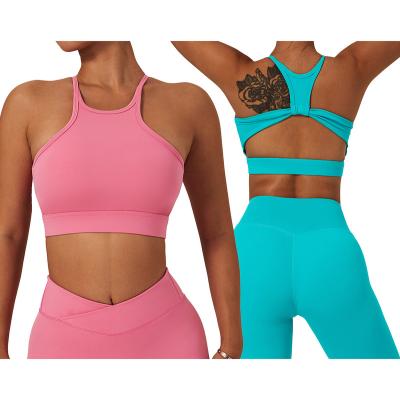 China High Tensile Quick-Drying Women Sports Underwear Fitness Breathable Running Vest Bra Women's Sports Crop Top Yoga Bare Back Bra for sale