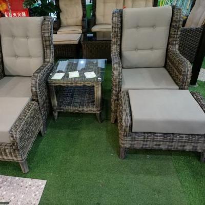 China Popular Modern Outdoor Seating Patio Sofa Rattan Outdoor Garden Furniture Wicker Set Modern Garden Sets for sale