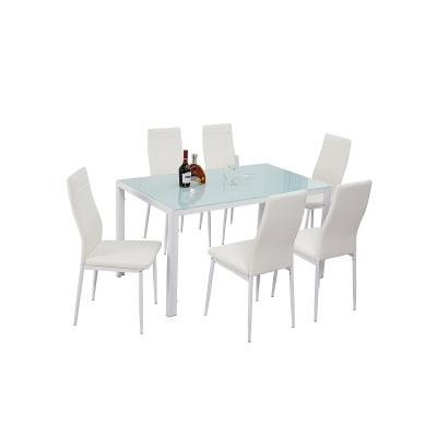 China Cooling Hot Sale Free Sample Cheap 6 Chairs Dining Table Set Modern Classic 8 Seater Luxury Glass Dining Table Set for sale