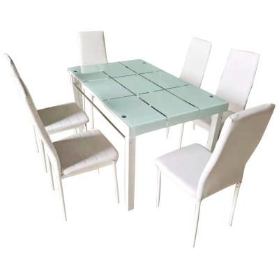 China Other European Modern Glass Top Dining Tables Elegant Kitchen Tables for sale