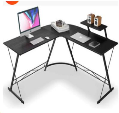 China Modern Luxury modern office desk furniture desk black design L shape computer office table top-quality dining table for sale