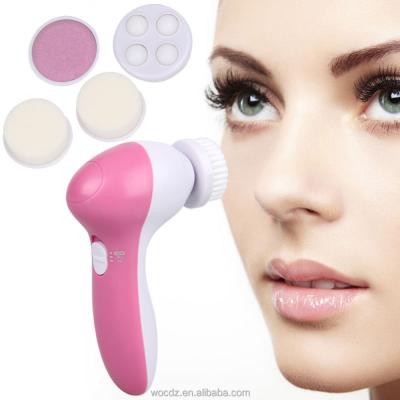 China Eletric Face Clean Brush 5 in 1 Face Brush Electric Face Remover Skin Care Brush Massager Deep Cleansing Tool for sale