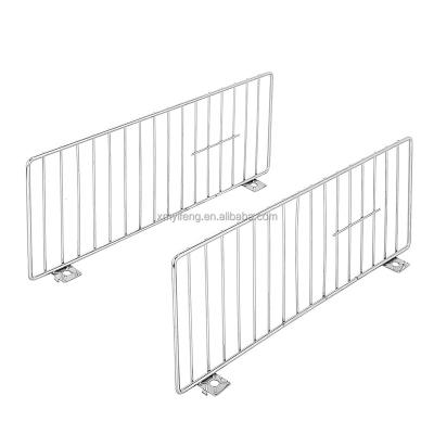 China Single Sided Steel Wire Mesh Fence Shelving System Supermarket Shelf Dividers for sale