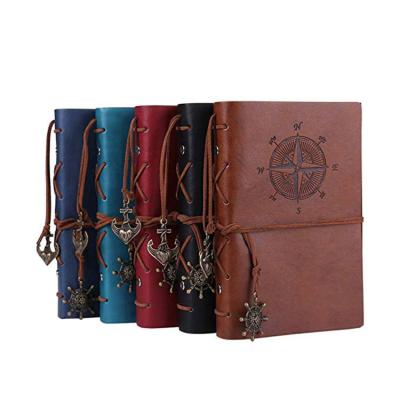 China Promotion/School/Office Personalized Fashion Luxury Custom Handmade Vintage Journal Leather Travel Planner Book for sale