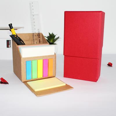 China Trusted Self Adhesive Note Pad Box OEM Customized Adhesive Memo Pad Pen Holder Original Style Paper Color Note Pad Pads Feature Pads Material for sale