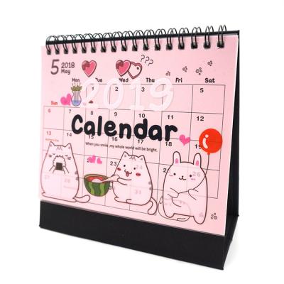 China Promotion/school/office wholesale 2019 school/office monthly monthly weekly diary agenda single desk calendar for sale