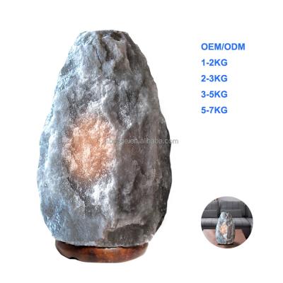 China Europe Natural Gray Salt Lamp /Hand Carved Gray Himilayan Salt Lamp/Black Salt Lamp for sale