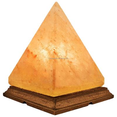 China Unique Europe Pyramid Shape Himalayan Salt Lamp Handmade Stone Lamp for sale