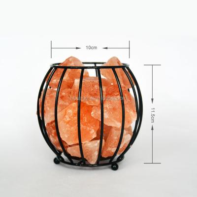 China Europe Natural Hand Crafted Himalayan Himalayan Salt Lamps Iron Basket Salt Lamps Iron Basket Salt Lamp for sale