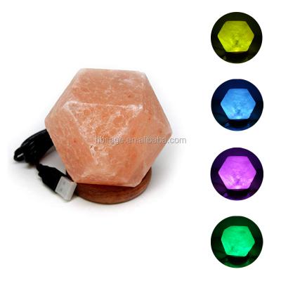 China China USB Diamond Himalayan Salt Lamp with Changing Colors for sale