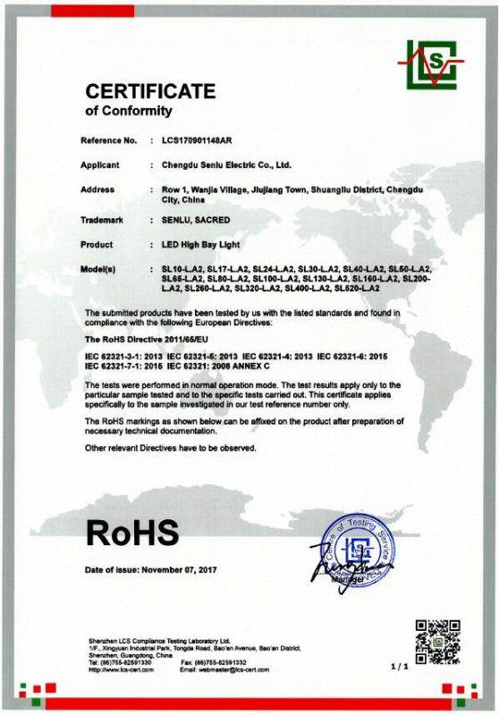 RoHS - Chengdu Senlu Electric Co., Ltd.