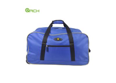 China Rolling Bag Printing 600d Polyester Luggage Wheeled Duffle with One Front Pocket for sale