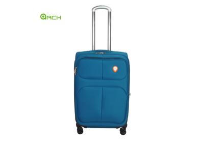 China 1680D Imitation Nylon Suitcase Soft Sided Luggage with One Front Pocket and Skate Wheels for sale