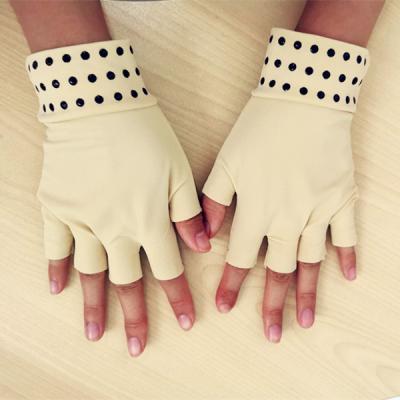 China Fingerless Therapy Pain Arthritis Health Care Copper Rheumatoid Compression Gloves for sale