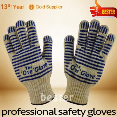 China Thermal Gold China Supplier Reliable Heat Resistance Silicone Oven Heat Resistant Glove for sale