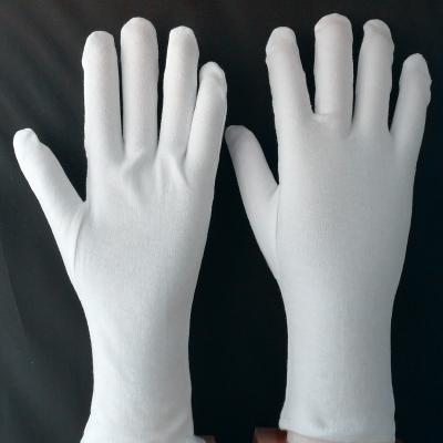 China White Cotton Cosmetic Inspection Beauty Glove Comfortable Soft Skin Cloth for sale