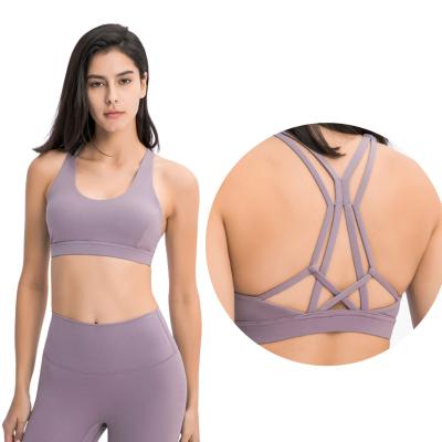 China Sweat-Wicking New Design Active Wear Set Lulu Fitness Tank Top Sport Bra Wholesalers High Impact Sports Bra for sale