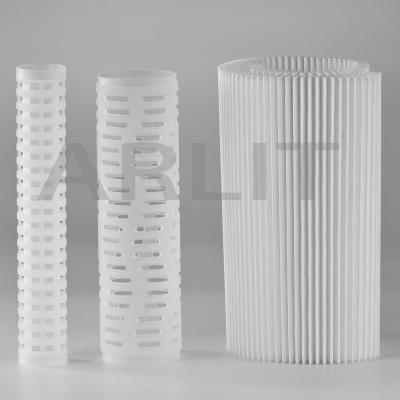 China Making Pleated Filter Cartridge PP Inner Core Outer Cage Parts For Pleated Filter Cartridge for sale