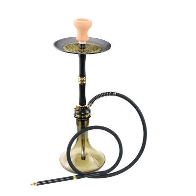 China 2022 Wholesale High Quality Silicone Aluminum Hose Base Shisha Aluminum Glass Hookah for sale