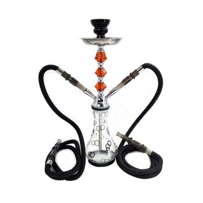 China Aluminum Alloy+Acrylic Luxury Hookah Shisha Pipe High Quality Cheap Wholesale 2 Style Glass Double Hookah for sale