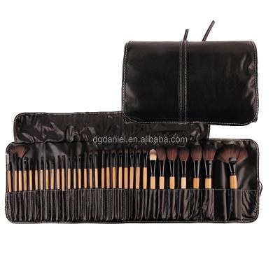 China Angular Blush Hot Selling 32pcs Synthetic Brown Hair Makeup Set Brush Cosmetic Foundation Eyebrow Powder Make Up Set for sale