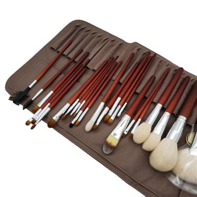 China 24pcs Private Label Makeup Brush High Quality Natural Goat Soft Foundation Synthetic Makeup Brush for sale