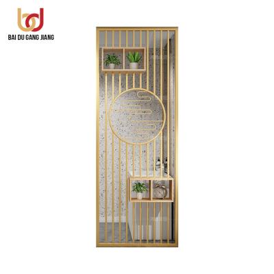 China Contemporary Interior Living Home 304L Stainless Steel Screens Wall Partition Room Divider for sale