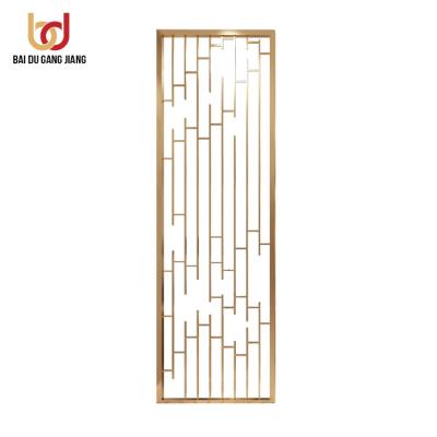 China PVD Plating 304L Room Divider Screen Laser Cut Stainless Steel Decorative Screens for sale