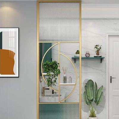 China Contemporary Movable Wall Dividers Stainless Steel Room Dividers Divides Screen Stainless Steel Screen for sale