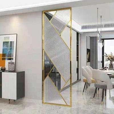 China Contemporary Room Dividers Dividers Screen Stainless Steel Partition Metal Room Divider Stainless Steel Screen for sale