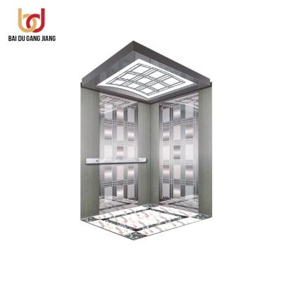 China Standard Construction Passenger Hairline Painted Love Double Elevator Shanghai Stainless Steel Elevator Cabin for sale