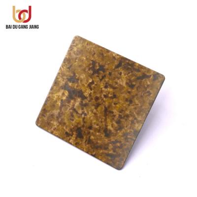 China Hot Selling Elevator /Architectural/Interior Decorations Stainless Steel Hairline Leaf Brass Finish Stainless Steel 304 316 Exterior Sheet Metal Plate for sale