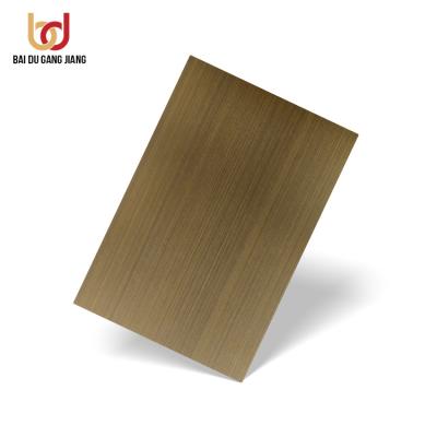 China Elevator /Architectural/Interior Decorations Brass Copper Stainless Steel Color Bronze 304 Sheet 430 316L 316 Stainless Steel Sheet Plate for sale