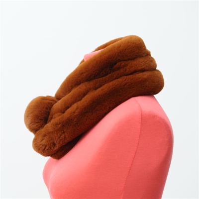 China Rex Rabbit Raux Fur Scarf Cute Hot for sale