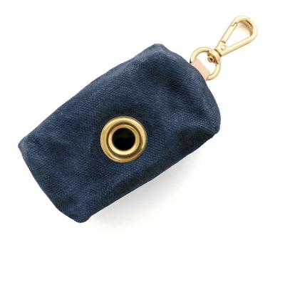 China Sustainable Special Logo PVC Gold Zipper Cotton Dog Custom Poop Bag Dispenser for sale