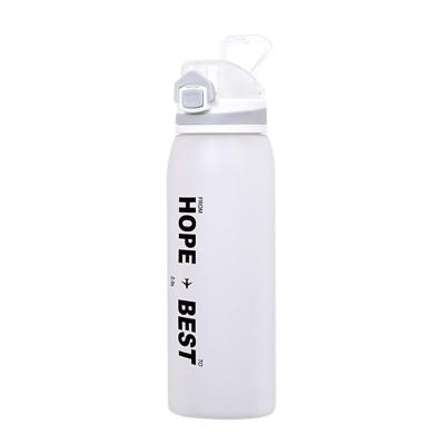 China Good quality 900ml sustainable water bottle plastic water bottle rise gym frosted sport plastic water bottle for sale