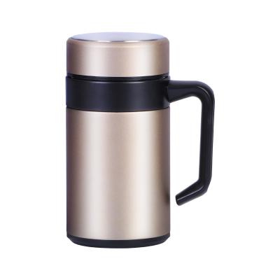 China PORTABLE Traditional Design Office Stainless Steel Business Hot Water Mug Insulated Vacuum Mug Thermos With Handle for sale