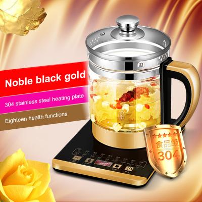 China Low Borosilicate Rotation Anti-hot Electric Glass Kettle Lid 360 Degree Filter Health Pot Electric Tea Kettle for sale