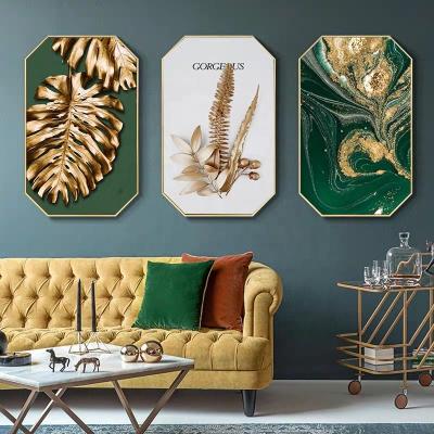 China Art Deco Posters and Prints Wall Art Gold Frame Paintings and Aluminum Wall Art Canvas Painting Wall Art for Christmas Gift for sale