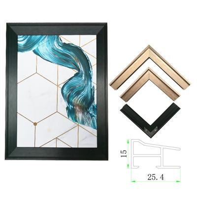 China Modern Photo Frame Mount Profile Production Line Framed Wall Art Pictures Wooden Metal Frame Aluminum Mount for sale