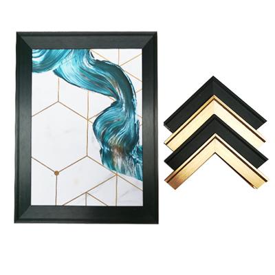 China Modern Aluminum Picture Frame Mounts Wall Art Painting Prints Plastic Wood Frame Bar Mirror PS Frame Mount for sale